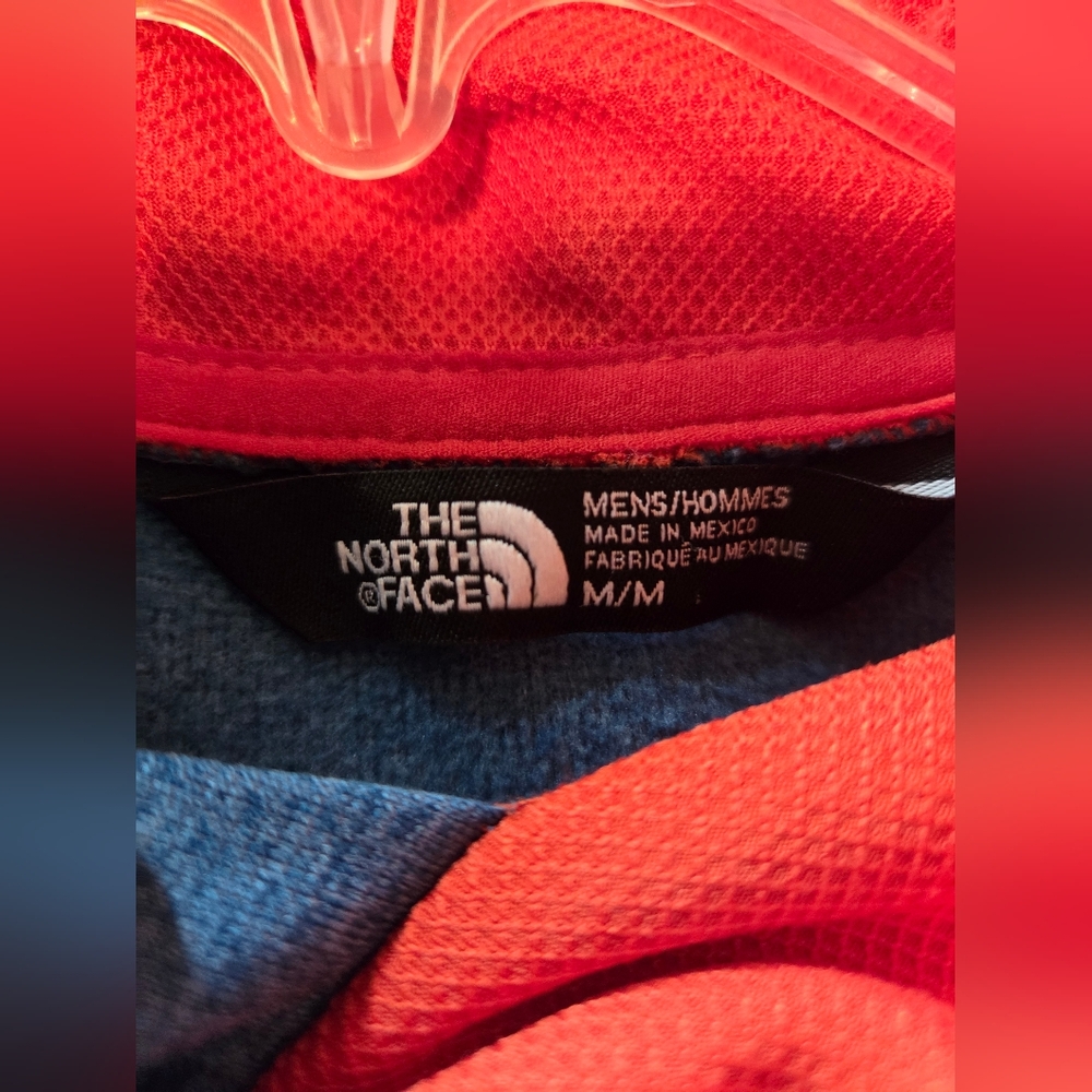 The North Face Men's Medium Blue and Orange Sweatshirt Hoodie - Picture 9 of 9